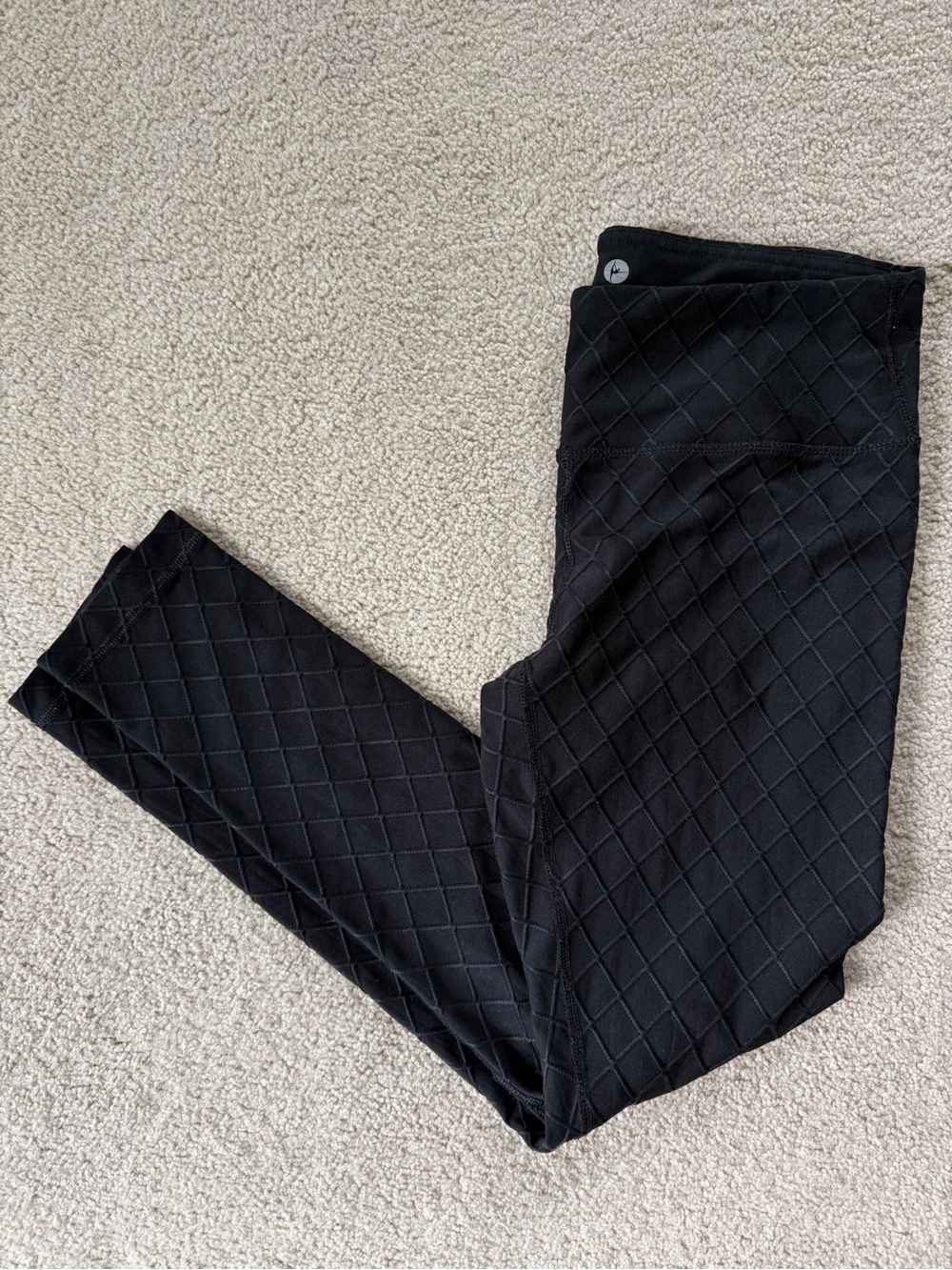 90 Degree by Reflex M Black Textured Leggings Women
